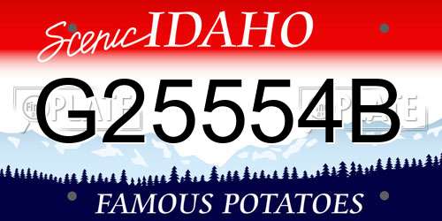 G25554B Idaho License Plate