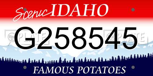 G258545 Idaho License Plate