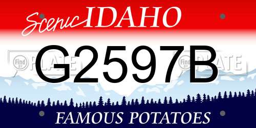 G2597B Idaho License Plate