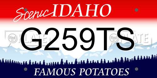 G259TS Idaho License Plate