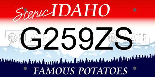 G259ZS Idaho License Plate