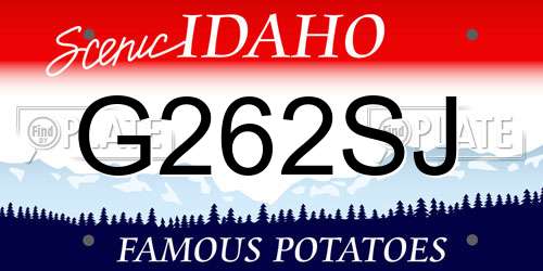 G262SJ Idaho License Plate