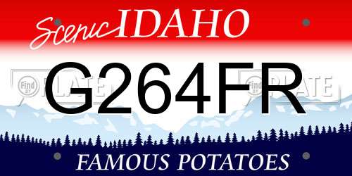 G264FR Idaho License Plate