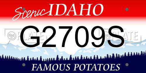 G2709S Idaho License Plate