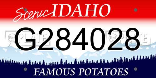 G284028 Idaho License Plate