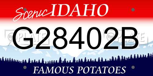 G28402B Idaho License Plate