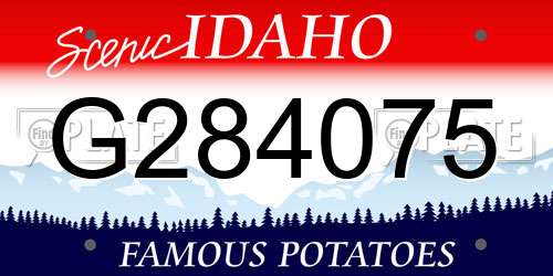 G284075 Idaho License Plate