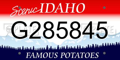 G285845 Idaho License Plate