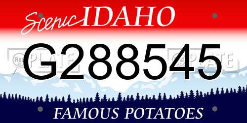 G288545 Idaho License Plate