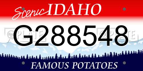 G288548 Idaho License Plate