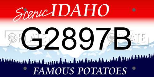 G2897B Idaho License Plate