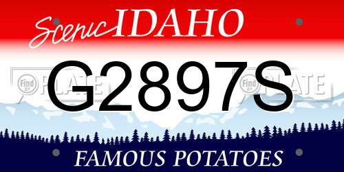G2897S Idaho License Plate