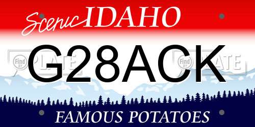 G28ACK Idaho License Plate
