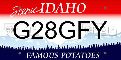 G28GFY Idaho License Plate