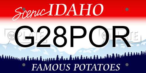 G28POR Idaho License Plate