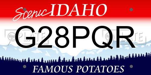 G28PQR Idaho License Plate