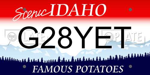 G28YET Idaho License Plate