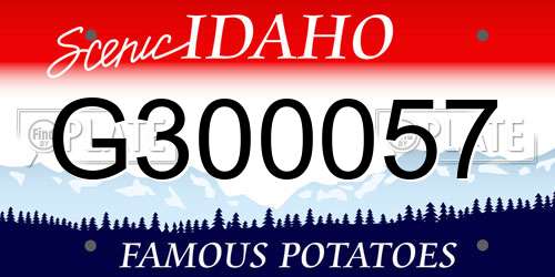 G300057 Idaho License Plate