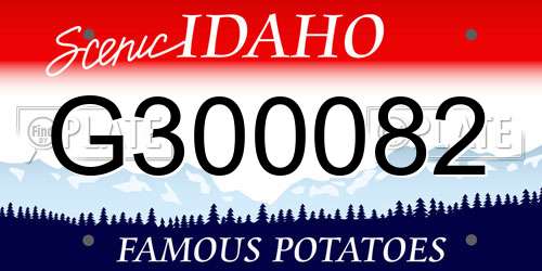 G300082 Idaho License Plate