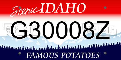 G30008Z Idaho License Plate