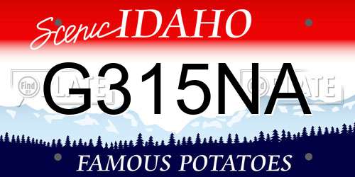 G315NA Idaho License Plate