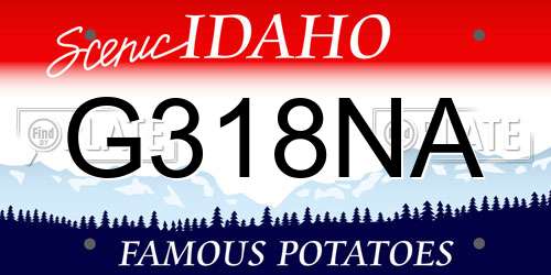 G318NA Idaho License Plate