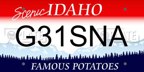 G31SNA Idaho License Plate
