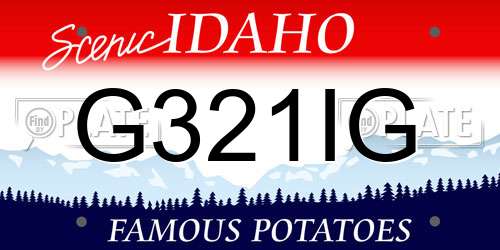G321IG Idaho License Plate
