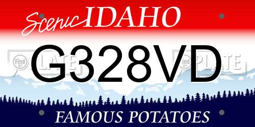 G328VD Idaho License Plate