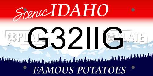 G32IIG Idaho License Plate