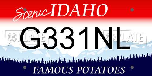 G331NL Idaho License Plate