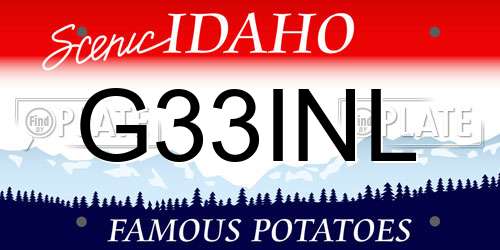 G33INL Idaho License Plate