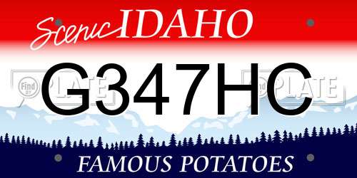 G347HC Idaho License Plate