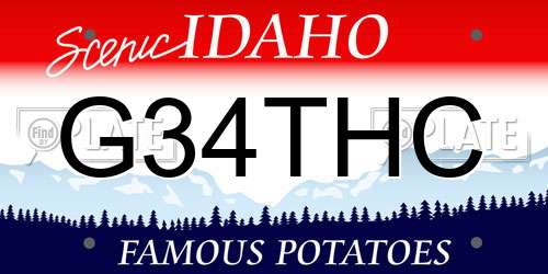 G34THC Idaho License Plate