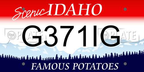 G371IG Idaho License Plate