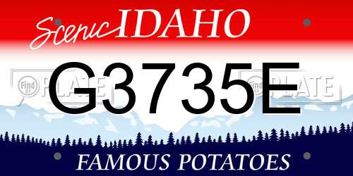 G3735E Idaho License Plate