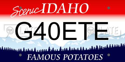 G40ETE Idaho License Plate