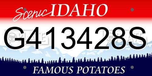 G413428S Idaho License Plate