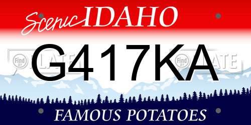 G417KA Idaho License Plate