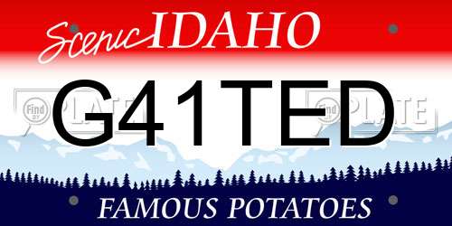 G41TED Idaho License Plate