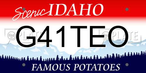 G41TEO Idaho License Plate