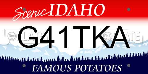 G41TKA Idaho License Plate