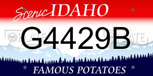 G4429B Idaho License Plate
