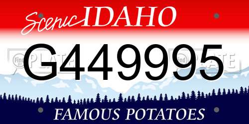 G449995 Idaho License Plate
