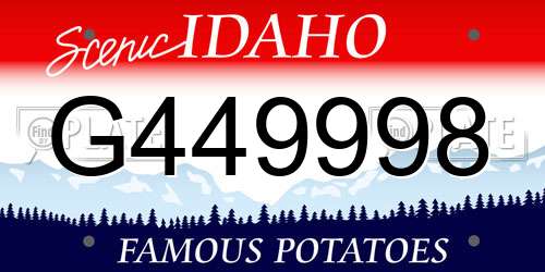 G449998 Idaho License Plate