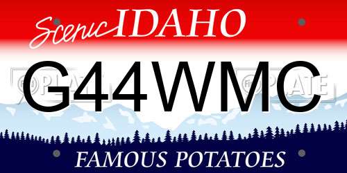 G44WMC Idaho License Plate