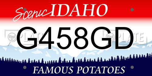 G458GD Idaho License Plate