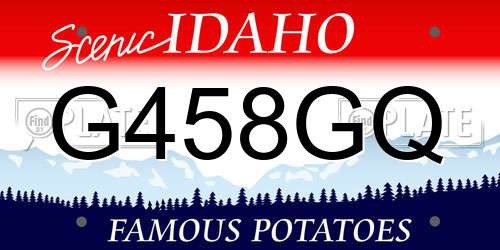 G458GQ Idaho License Plate