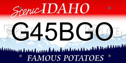 G45BGO Idaho License Plate