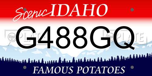 G488GQ Idaho License Plate